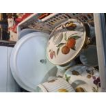 A selection of Evesham dinnerware and a large teapot and 2 jugs in cream marked "AGA"