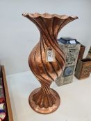 An Italian copper vase probably 1930s by Egidio Casagrande, 44cm