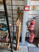 A vintage Aiken 3 piece split cane fishing rod and two others