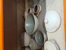 A Quantity of St Ives pottery, mainly bowls and lidded pots