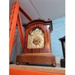 A Victorian slate mantle clock, a Westminster chime mantle clock and one other