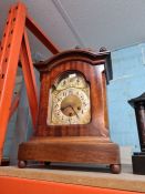 A Victorian slate mantle clock, a Westminster chime mantle clock and one other