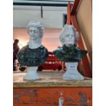 Two modern marble busts of Lady and Gentleman