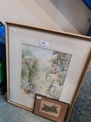 A watercolour of Garden steps by Mary Grant and prints