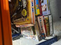 A large selection of vintage board games, including Subbuteo Angling, all AF, in boxes