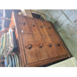 A Victorian mahogany chest having 2 short and 3 long drawers