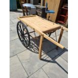 Old market style two wheeled cart