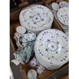 A quantity of Royal Copenhagen blue and white dinnerware AF