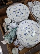 A quantity of Royal Copenhagen blue and white dinnerware AF