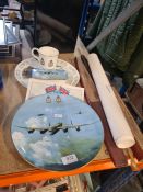 A selection of commemorative china ware depicting various 40th anniversary of the Battle of Britai