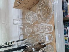 A small quantity of glassware including a 1937 Coronation plate