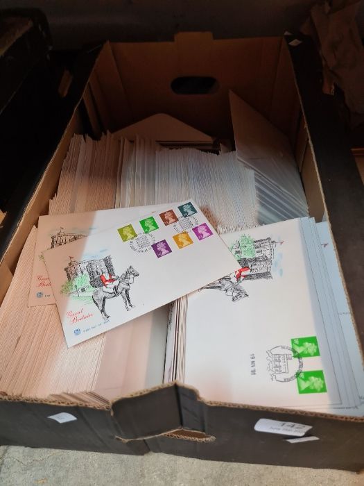 A tray of first day issue envelopes