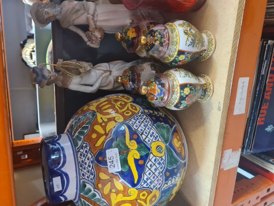 A pair of Spanish figurines, two pairs of modern ginger jars and sundry - Image 3 of 6