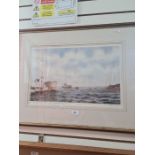 A pencil signed print of The Round Tower at Portsmouth Harbour and one other smaller pencil signed p