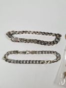 Silver curblink necklace, similar silver bracelet, etc