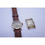 Bulova; vintage 10K gold filled Bulova watch head, model 7143311 and a vintage Waltham gold plated e