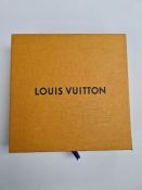 LOUIS VUITTON; a Louis Vuitton Iconic 20mm Damier Azure Canvas belt, M9782, 34", with original box