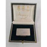 Asprey and Co. Ltd., an attractive, high quality silver Asprey snuff box having engine turned design