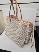 LOUIS VUITTON; As new Louis Vuitton Never Full Tote bag. GM and removable zipped pouch, in Damier Az