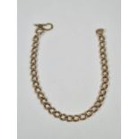 9ct gold curblink bracelet, marked 375, 20cm, approx 12.81g,