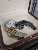 Sekonda and Mastertune wristwatch and 3 watchboxes, one being an Omega example
