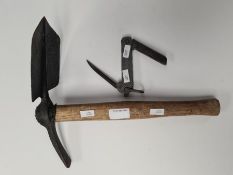 A WWII Army issue Jack Knife and an entrenching tool