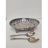 An impressive lot comprising of a highly decorative silver Victorian fruit bowl. Heavily embossed le