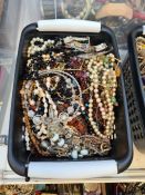 2 Box of modern and vintage costume jewellery