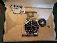 ROLEX; A 2023 Rolex Submariner Date 'Bluesy' 41mm stainless steel and 18ct gold and Oyster strap, da