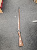 A repro 18th Century style musket with bayonet