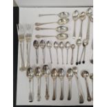 A selection of various silver spoons having a range of hallmarks and patterns to incl. a very pretty