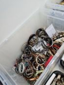 Box of costume jewellery mostly modern bangles