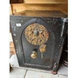An early 20th Century Milners Iron safe, having arched decoration- wrong key