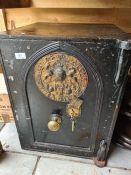 An early 20th Century Milners Iron safe, having arched decoration- wrong key