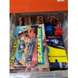 Small quantity of Star Wars memorabilia and die-cast cars. Also includes a quantity of Scalextric it