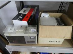 A selection of vintage audio equipment, etc