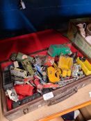 A selection of playworn diecast including Dinky, etc