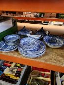 A quantity of Copeland Spode, Italian design blue and white dinnerware