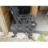 Reproduction cast iron lion headed bench ends
