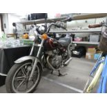 Yamaha XS250 motorcyle badged US Custom, stored since 1985, everything untested, engine seized, no V