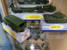 Vintage Dinky Tank Transporter, tank and medium Artillery tractor  boxed