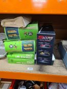 A selection of Subbuteo mostly stadium seating, etc and a Helicopter and some DS games