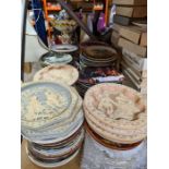 Collectors plates, many boxed, vintage games (including a very small quantity of coins), etc