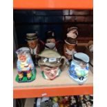 A small quantity of character and Toby jugs