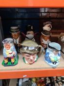 A small quantity of character and Toby jugs
