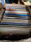 A selection of vinyl LPs and 45s, of various genres, mostly 70s etc