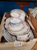 Two boxes of mixed china comprising Aynsley, etc