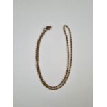 9ct yellow gold ropetwist necklace approx 54cm, with magnetic clasp (approx 1.4g), 13.13g approx