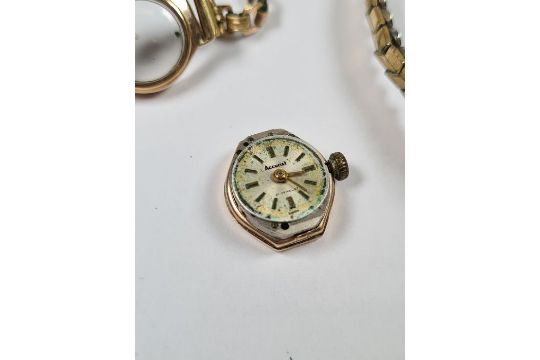 Two 9ct gold cased ladies wristwatches, one case unable to open, one marked 375 - Image 5 of 5