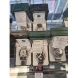 A collection (5) of limited edition Bradford Exchange commemorative railway watches. To include the